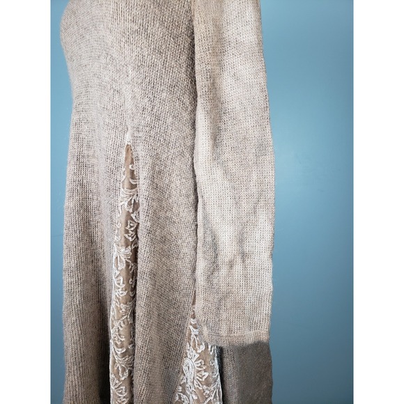 SCANDAL ITALY Women's S Dress Burlap Mohair Lagenlook Lace‎ Coastal Mixed Media - Picture 7 of 9